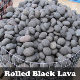 Rolled Lava Rock-Black-Smooth-Bagged-Omaha-Elkhorn-Fire pit-Gas