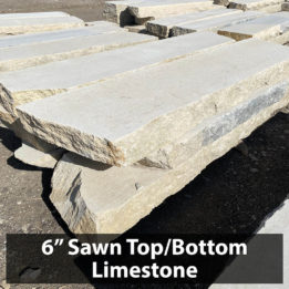 6" Sawn Top/Bottom Limestone Wallrock
