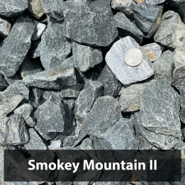 Smokey Mountain Black Decorative Landscaping Rock