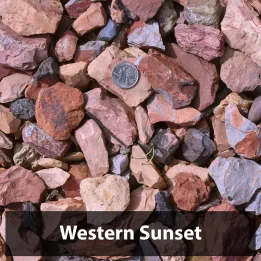Western Sunset Red Decorative Landscaping Rock