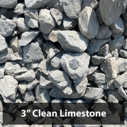 3" clean limestone
