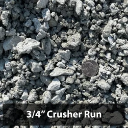 Crushed limestone, base material