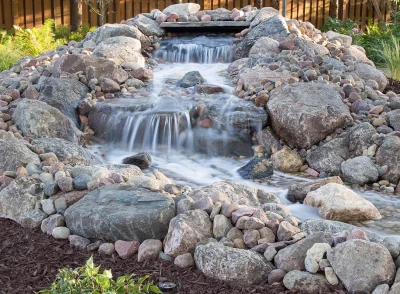 River Rock Boulder Waterfall