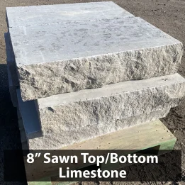 Limestone Sawn Grey 8"